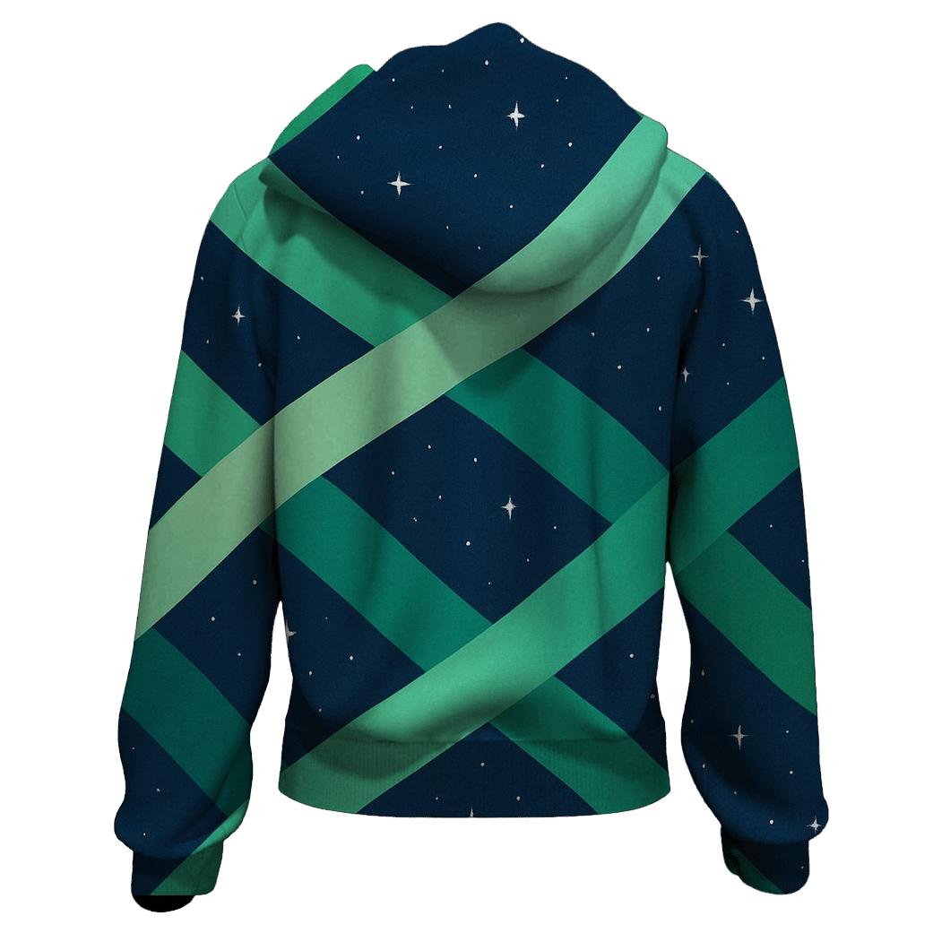 Aurora Ribbon Lattice premium hoodies