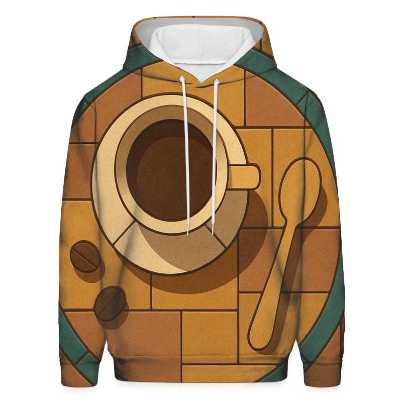 Café Terrace Mosaic printed hoodies