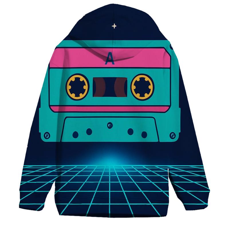 Starlight Cassette Grid zip-up hoodies