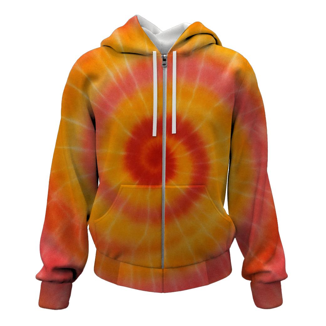 Solar Flare Spiral Bullseye custom hoodies
