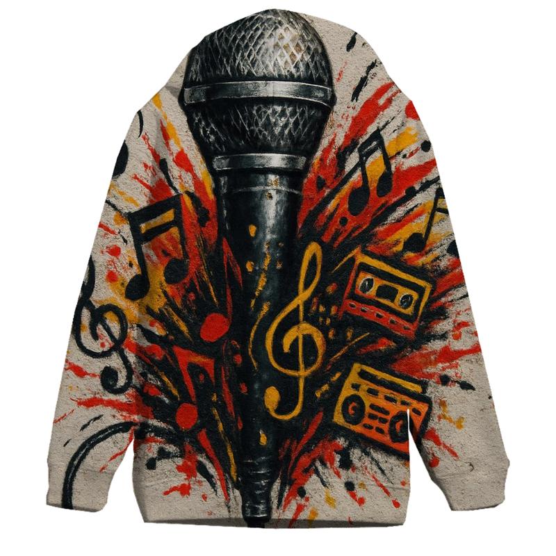 Street Mic Graffiti Burst hoodie styles