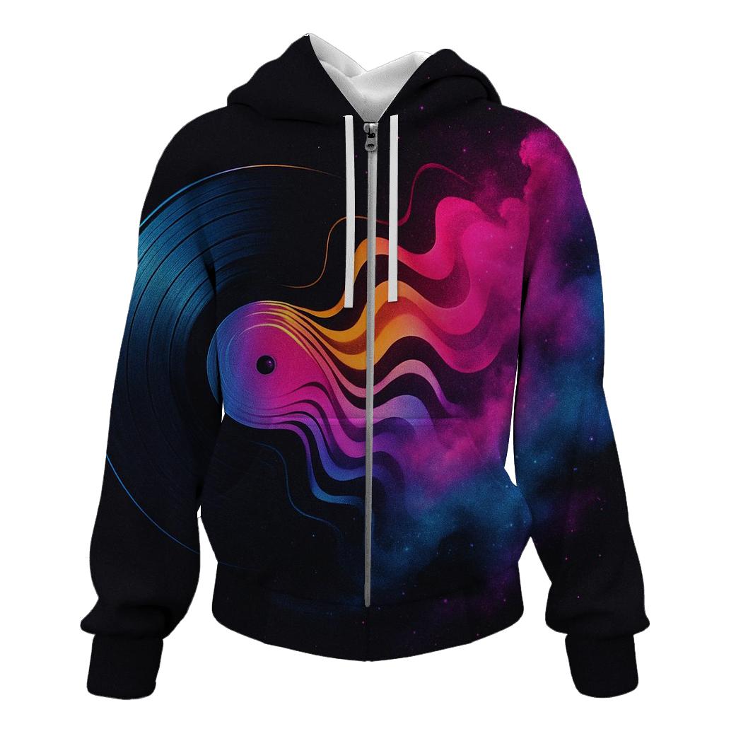 Nebula Vinyl Soundwaves premium hoodies