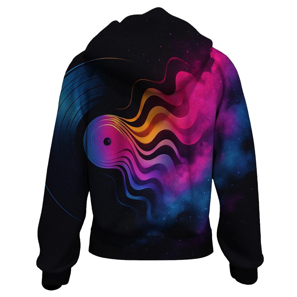 Nebula Vinyl Soundwaves premium hoodies