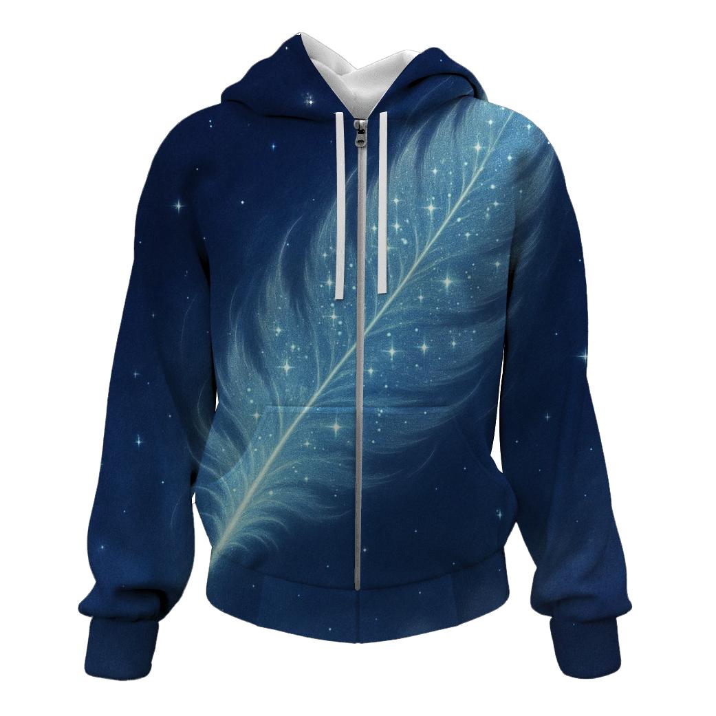 Celestial Feather Drift premium hoodies