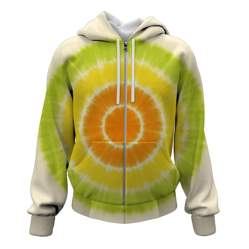 Citrus Offset Bullseye Rings embroidered hoodies