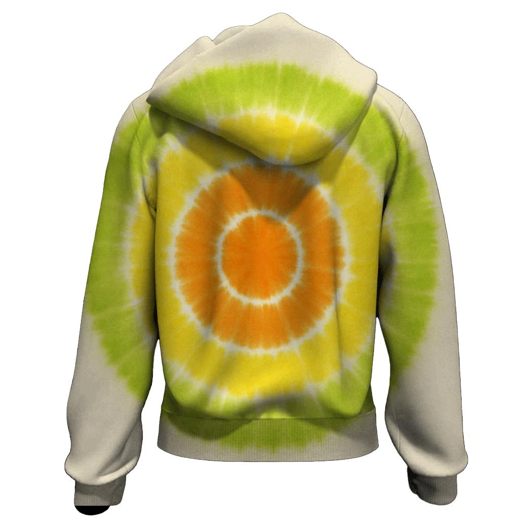 Citrus Offset Bullseye Rings embroidered hoodies