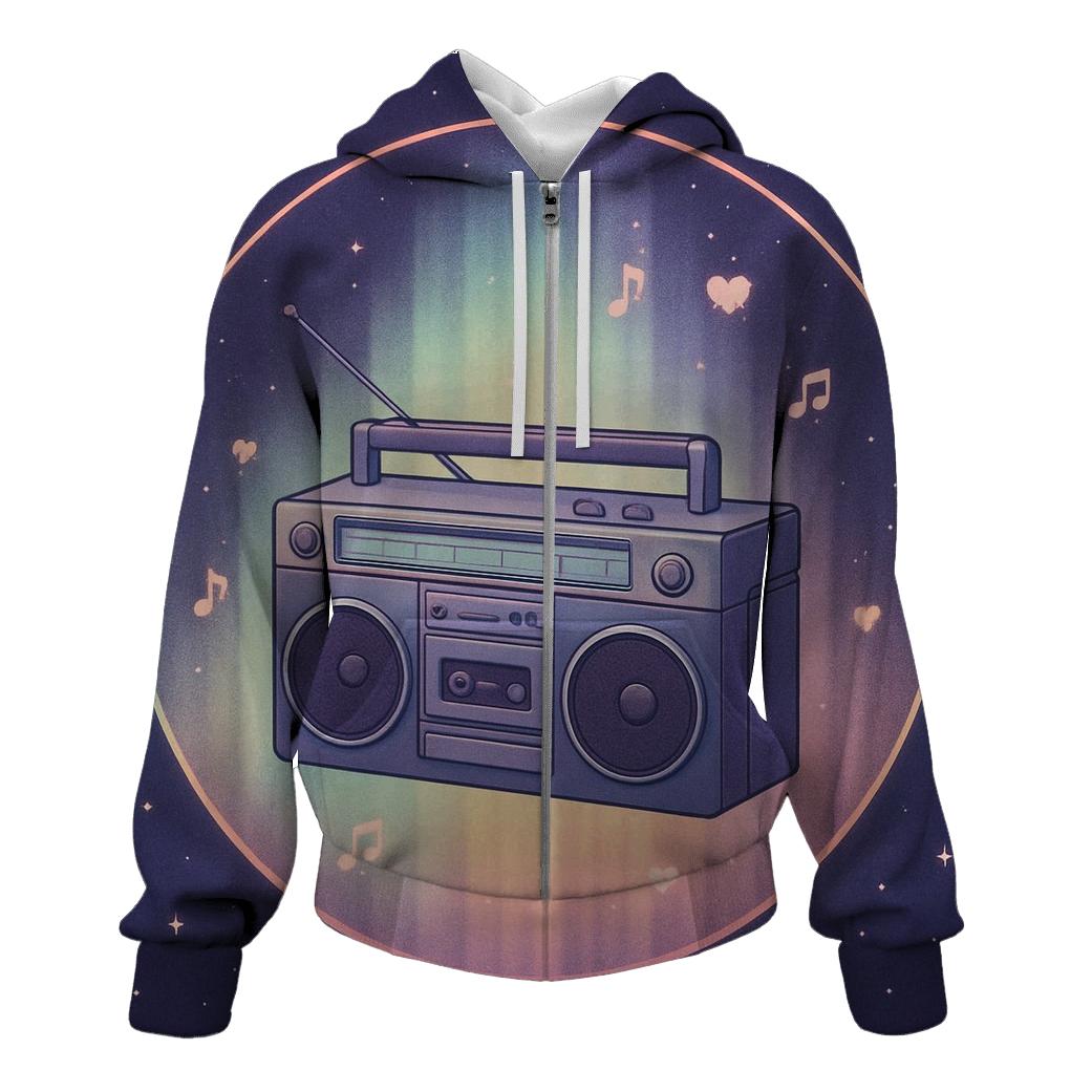 Retro Boombox Aurora hoodie trends