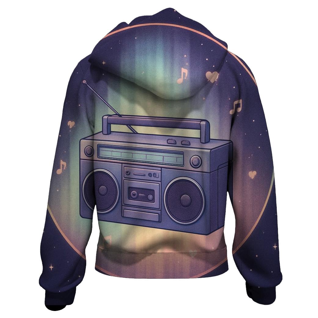 Retro Boombox Aurora hoodie trends