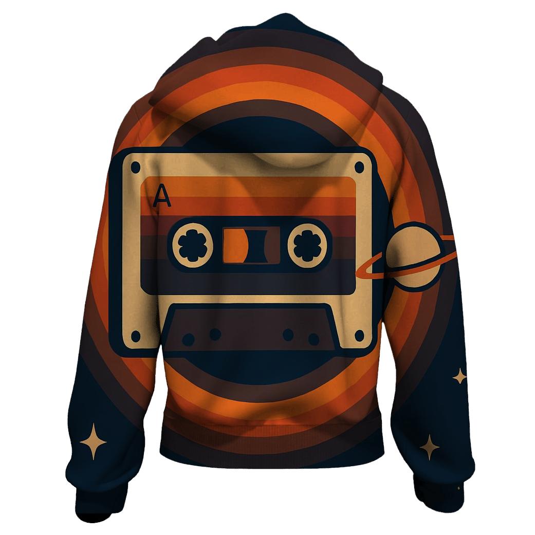 Orbiting Cassette Waves premium hoodies