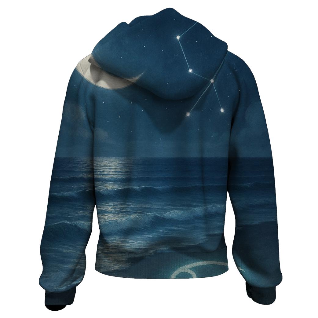 Gentle Cancer Moonlit Tides graphic hoodies