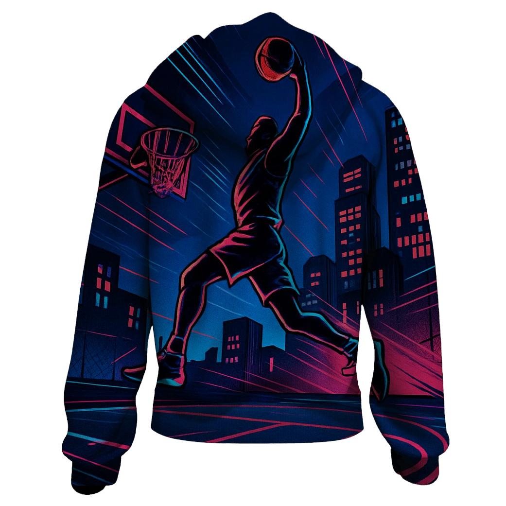 Urban Street Basketball Energy Court graphic hoodies