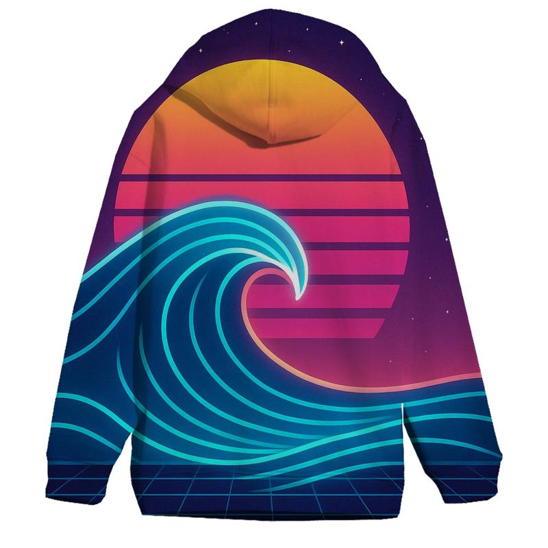 Cosmic Neon Rollerwave printed hoodies