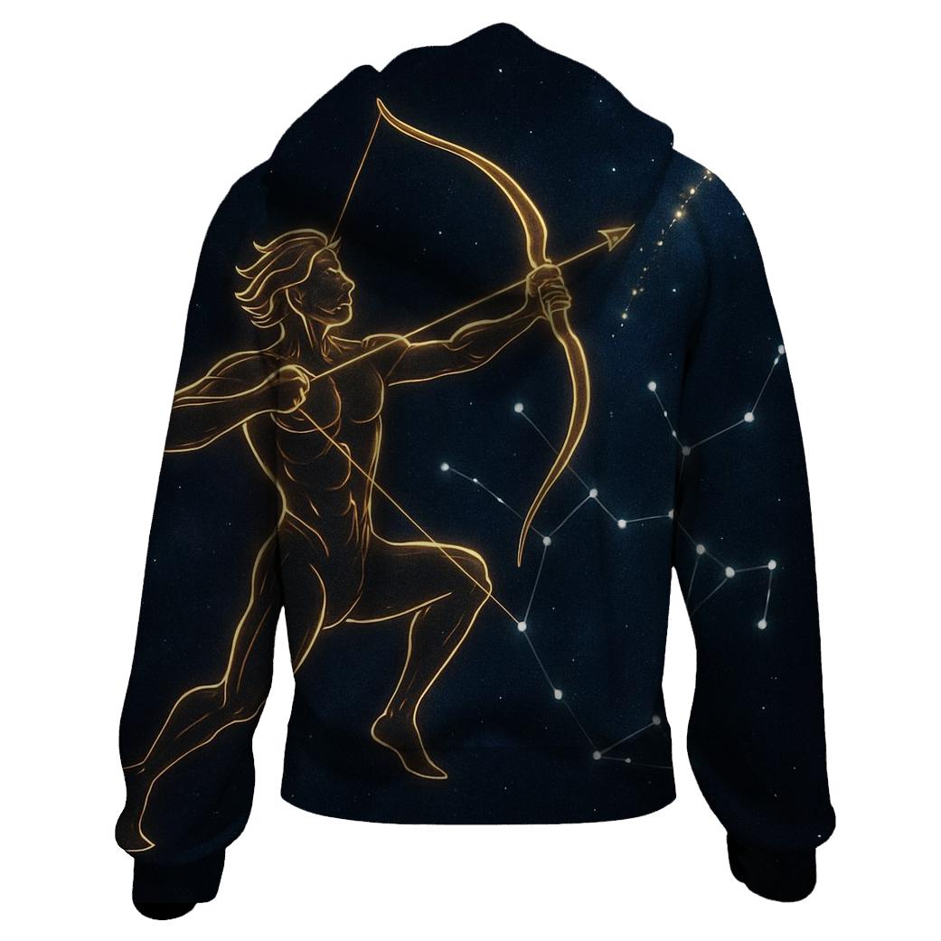 Sagittarius Celestial Archer Path embroidered hoodies