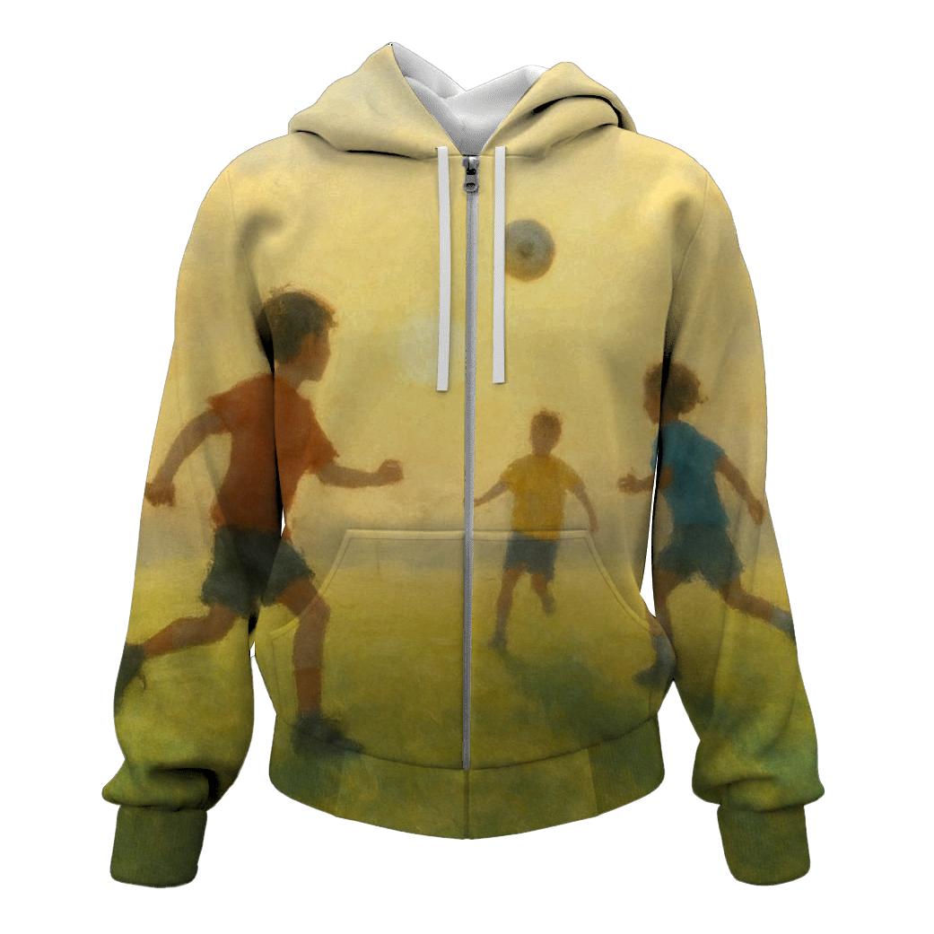 Youth Soccer Sunrise Field zip-up hoodies
