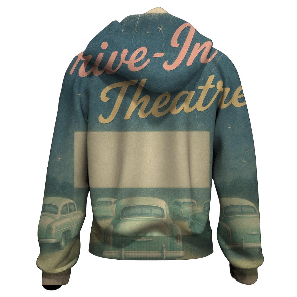 Retro Drive In Movie Romance pullover hoodies