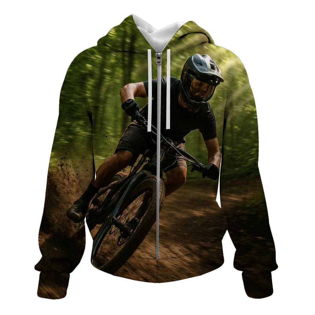 Mountain Biking Forest Rush pullover hoodies