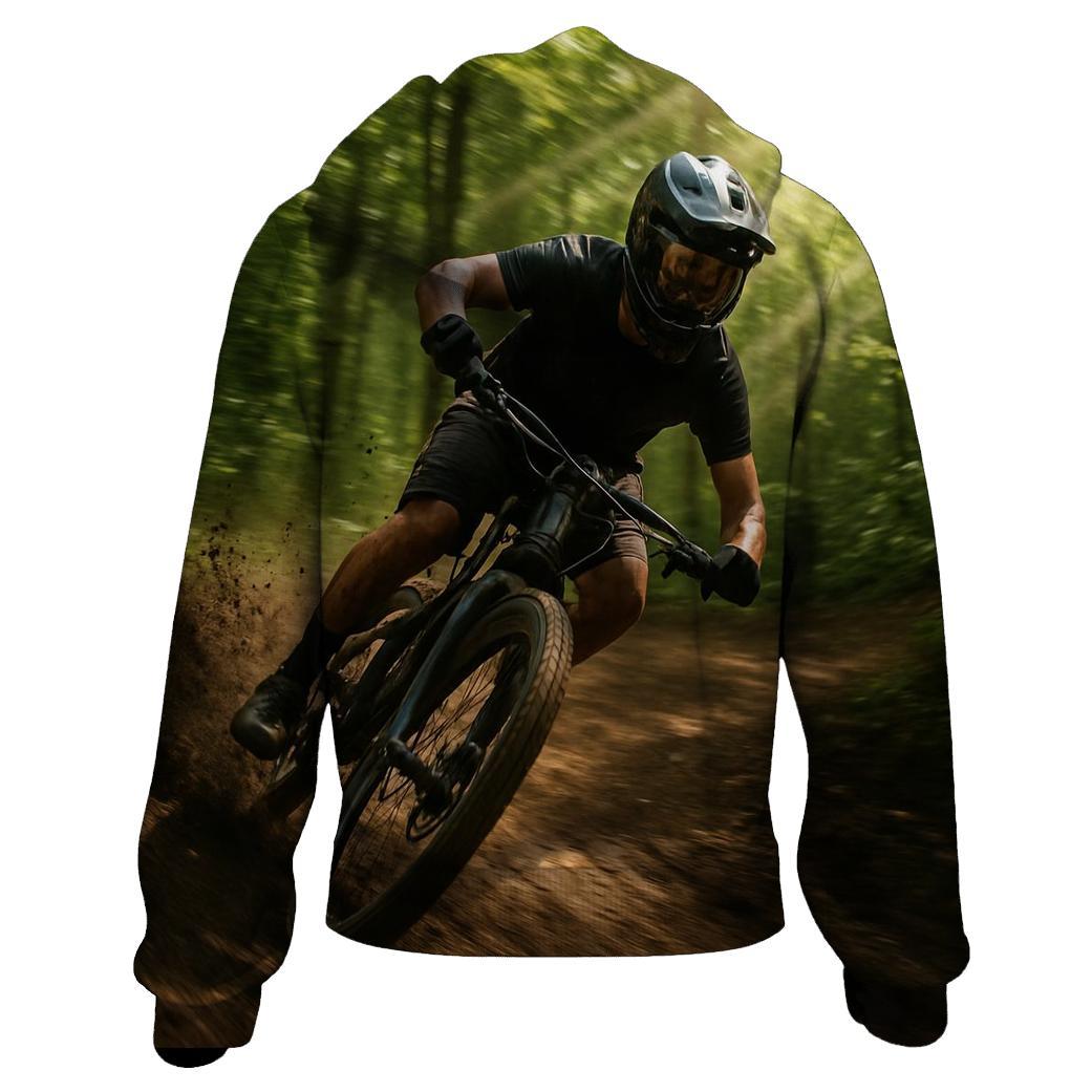 Mountain Biking Forest Rush pullover hoodies