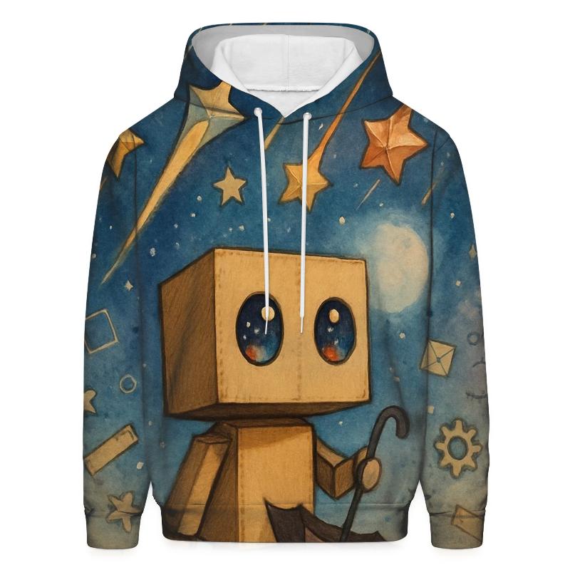 Cardboard Robot Meteor Shower heavyweight hoodies