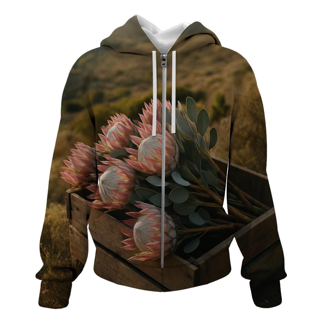 Protea Harvest In South African Hills lightweight hoodies