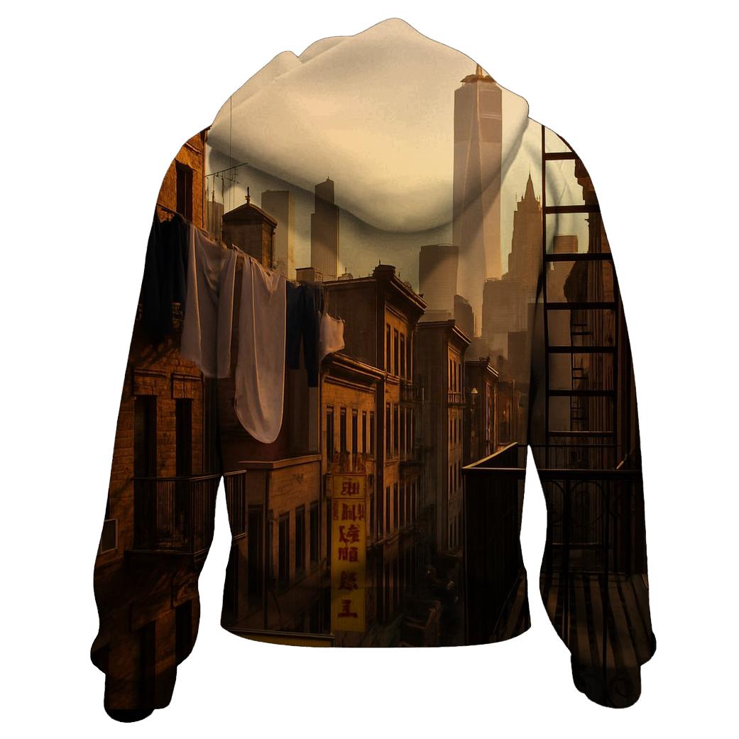 Chinatown Tenements Framing Lower Manhattan heavyweight hoodies