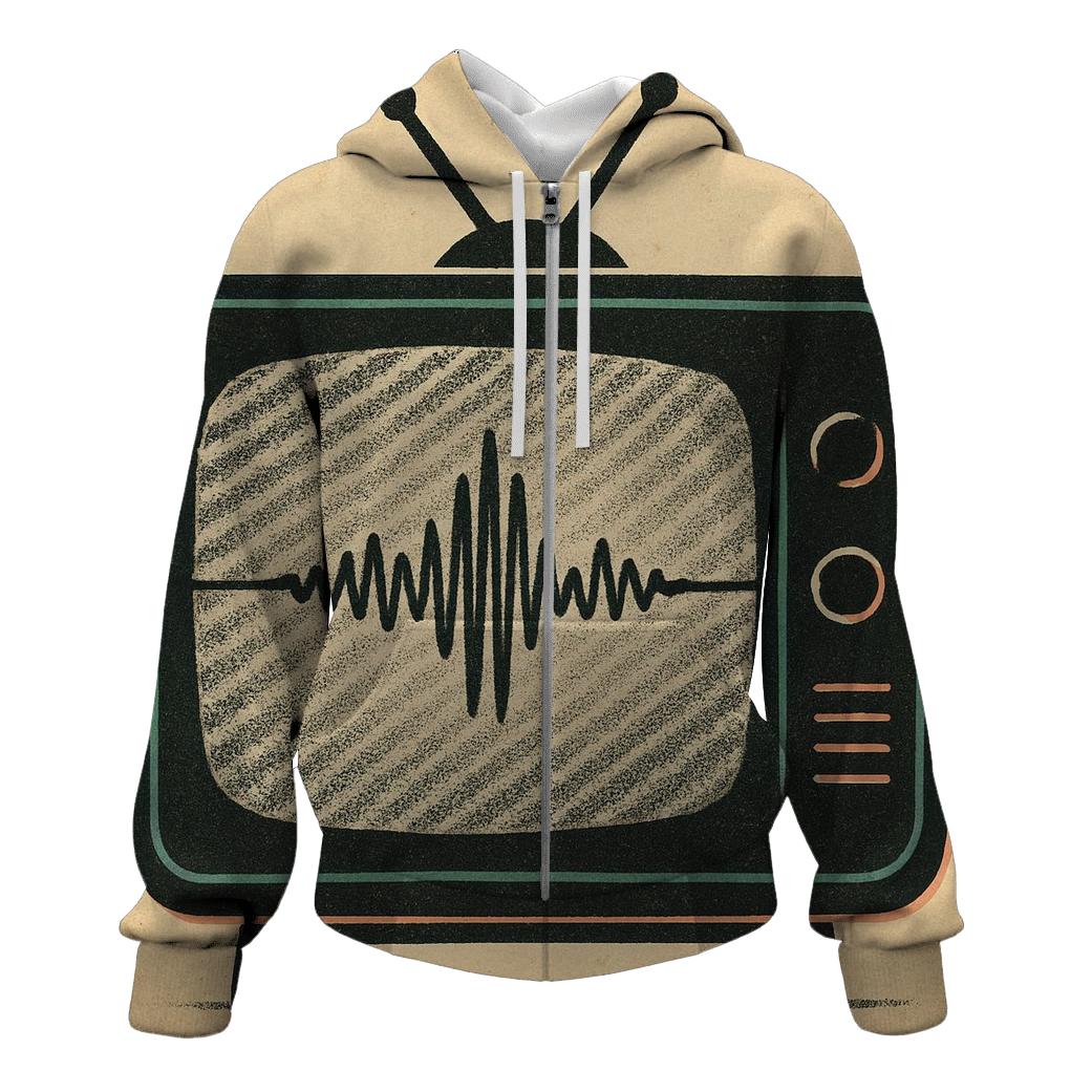 TV Static Soundwaves premium hoodies