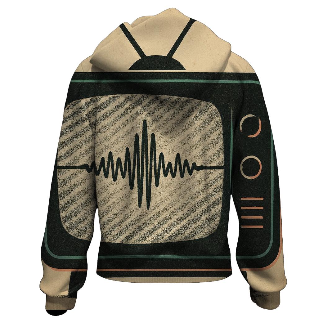 TV Static Soundwaves premium hoodies