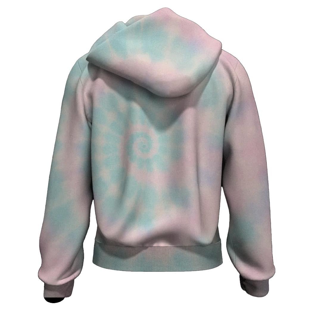 Pastel Overdye Cloud Spiral lightweight hoodies
