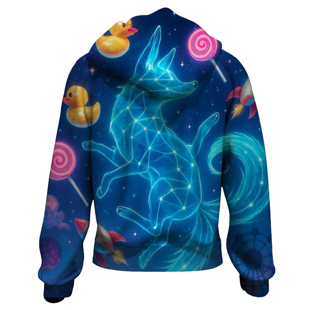 Constellation Carnival Fox printed hoodies