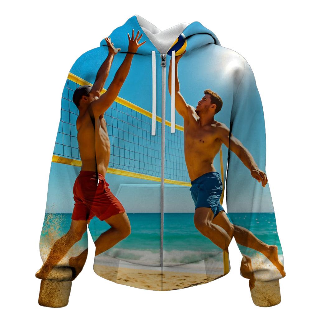 Beach Volleyball Golden Point graphic hoodies