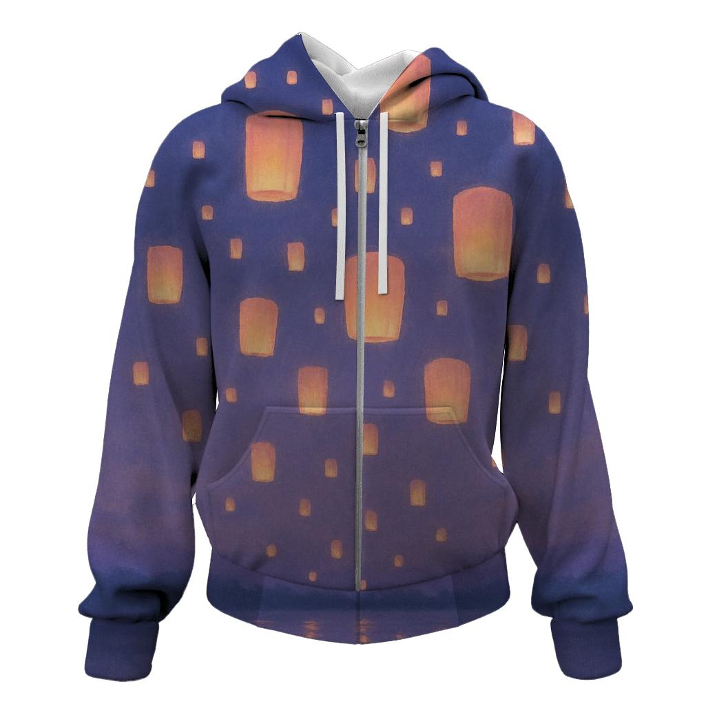 Floating Lantern Journey printed hoodies