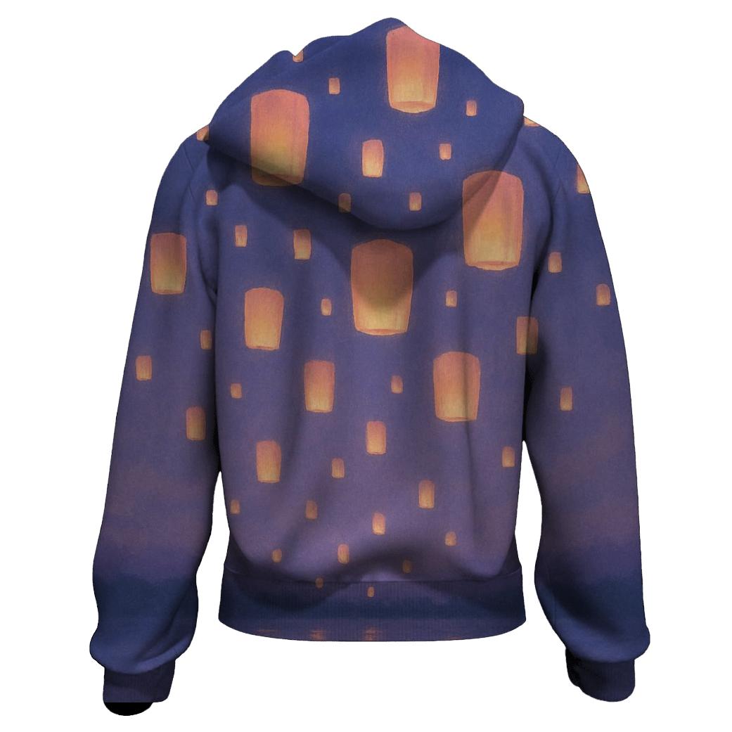 Floating Lantern Journey printed hoodies