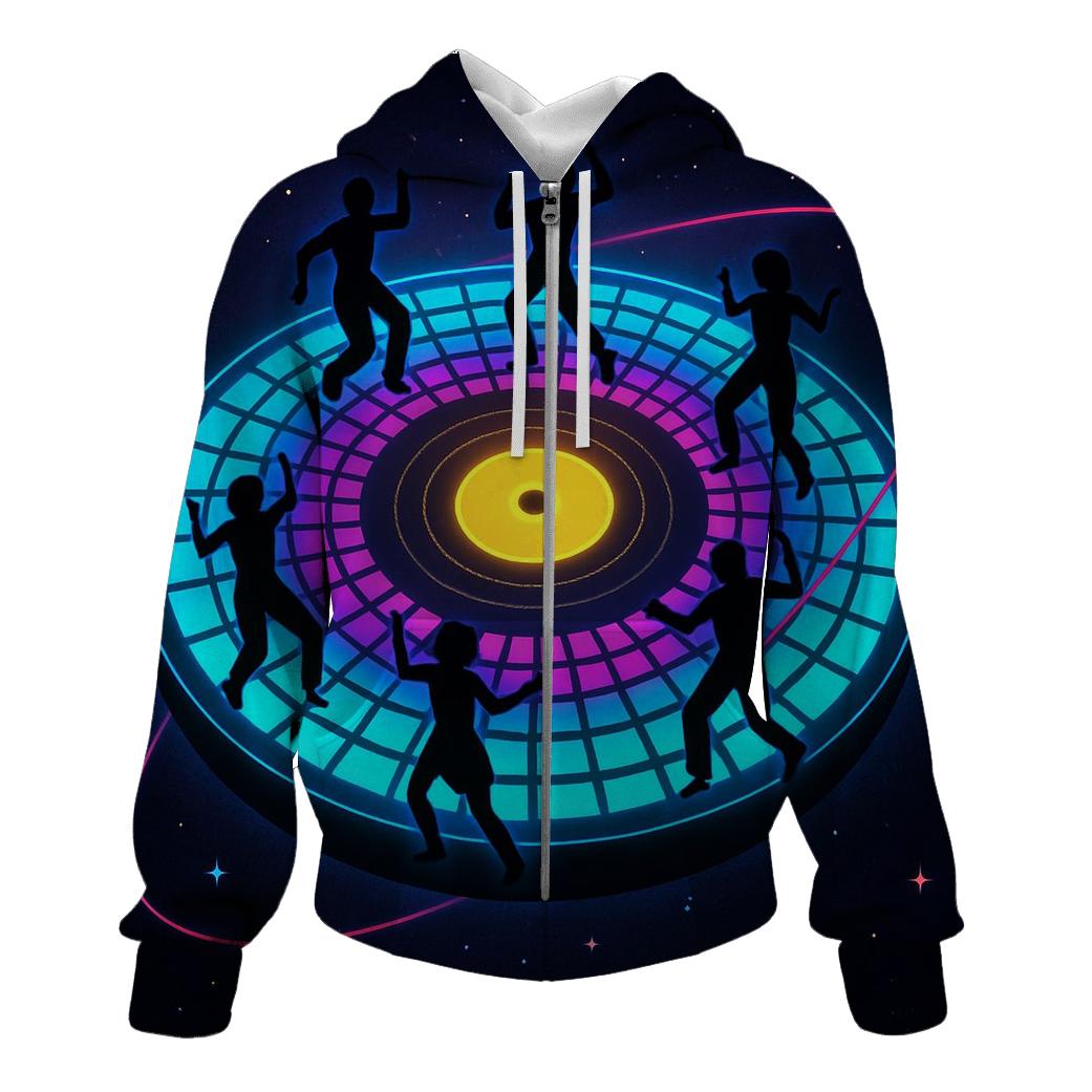 Retro Orbit Dancefloor graphic hoodies