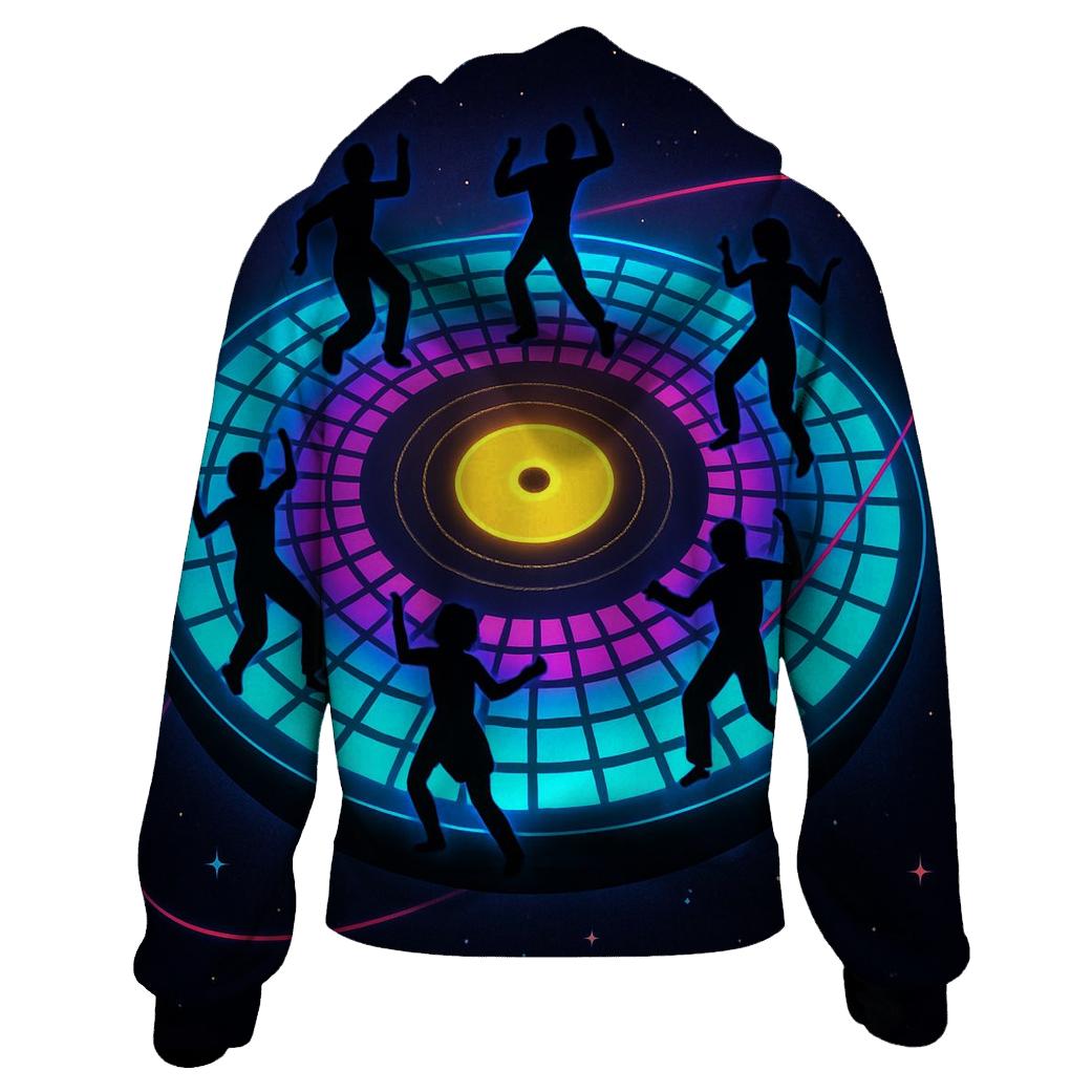 Retro Orbit Dancefloor graphic hoodies