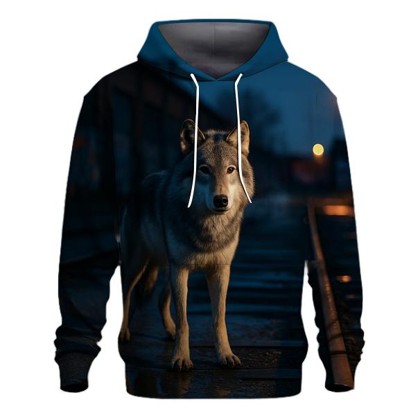 Urban Rail Yard Lone Wolf Vigil embroidered hoodies