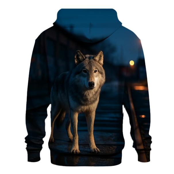 Urban Rail Yard Lone Wolf Vigil embroidered hoodies