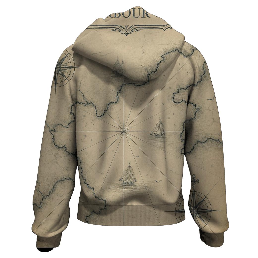 Old Harbor Nautical Chart Print hoodie trends