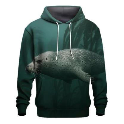 Kelp Forest Patrol Harbor Seal premium hoodies