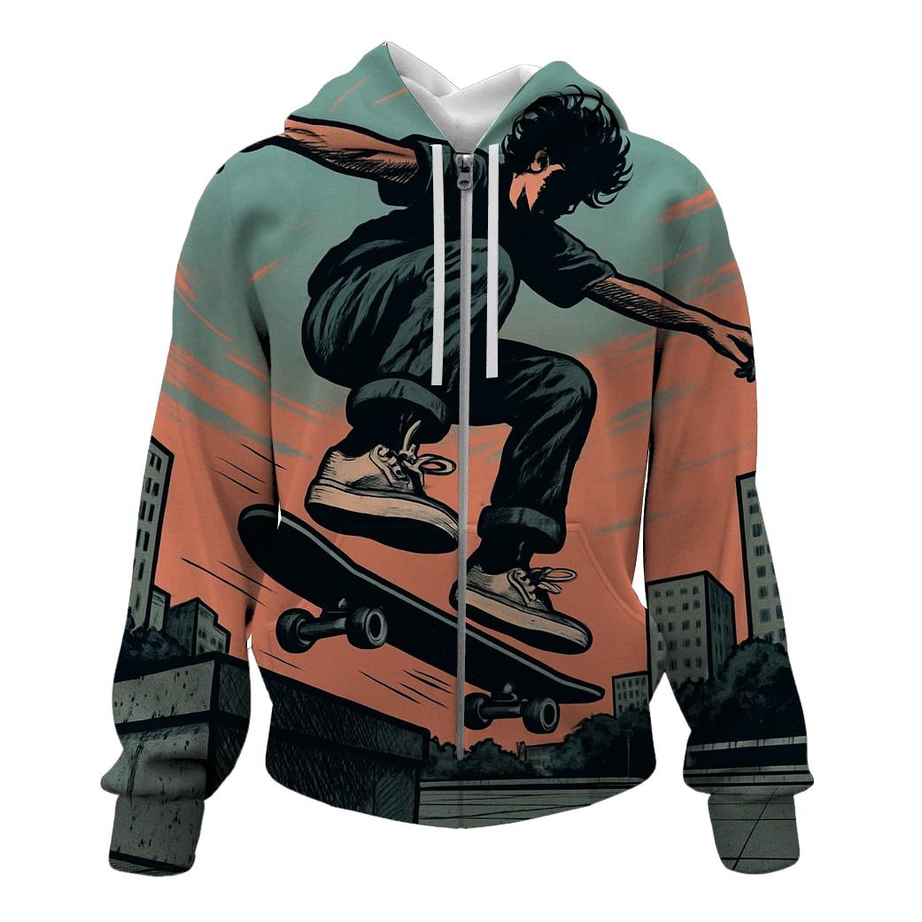 Street Skateboarding Concrete Flow graphic hoodies