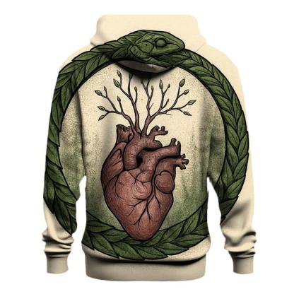 Forest Heart Ouroboros graphic hoodies