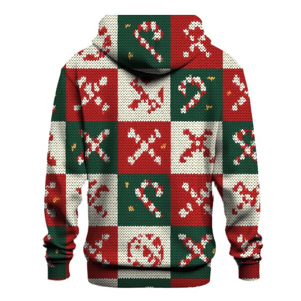 Candy Cane Starburst Patchwork Design hoodie styles