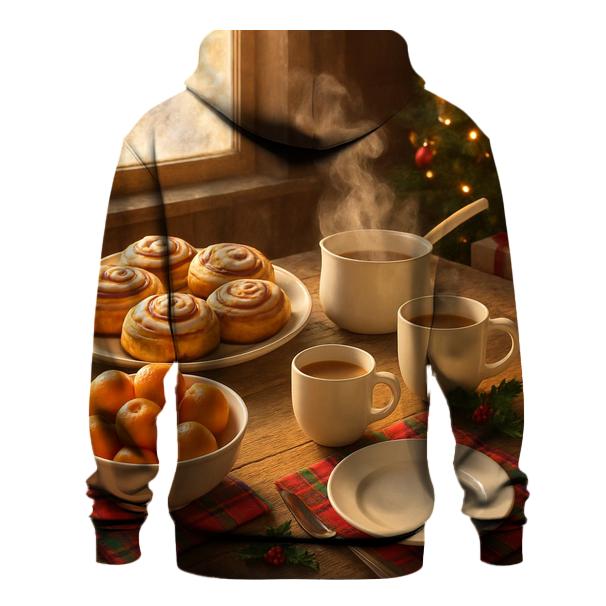 Morning Light Over Christmas Breakfast Table embroidered hoodies