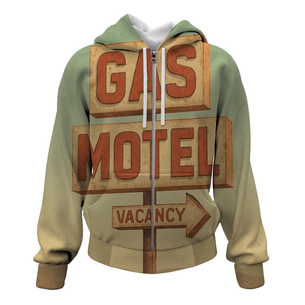 Vintage Roadside Gas Motel Signboard hoodies fashion