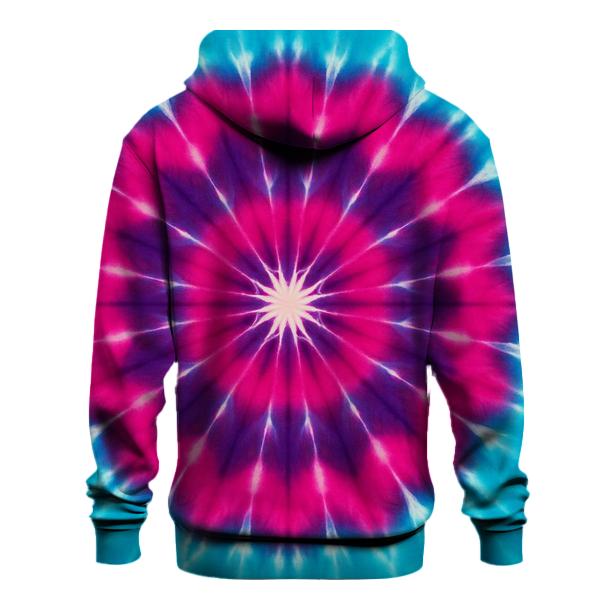 Magenta Cyan Mandala Sunwheel premium hoodies
