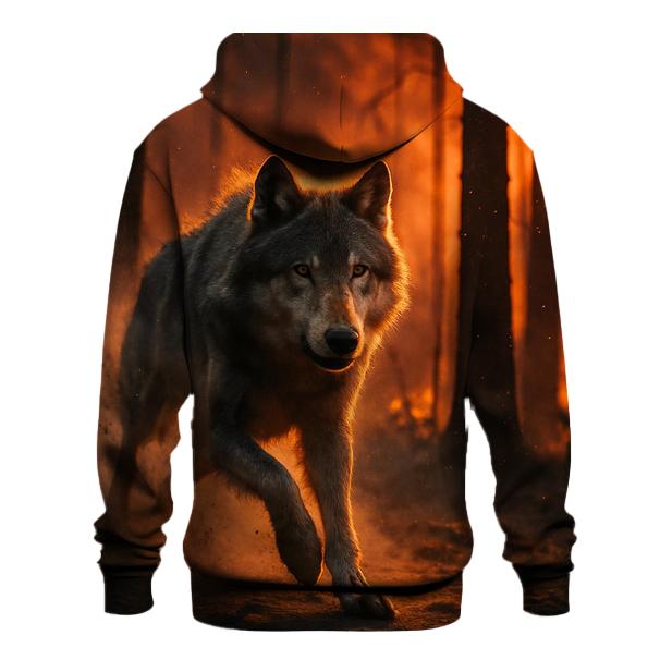Fireline Escape Forest Wolf At Dusk premium hoodies