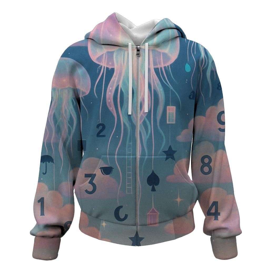 Jellyfish Lottery Clouds hoodies fashion