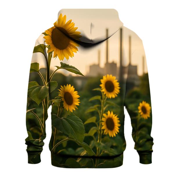 Sunflowers Facing Industrial Skyline hoodie styles