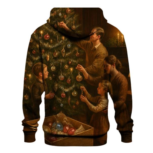 Christmas Tree Trimming In The Old Parlor heavyweight hoodies