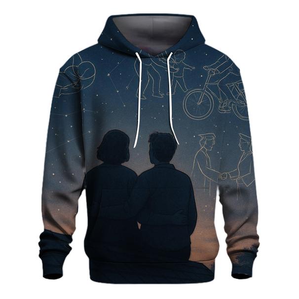 Time Constellations Of Her Memories embroidered hoodies
