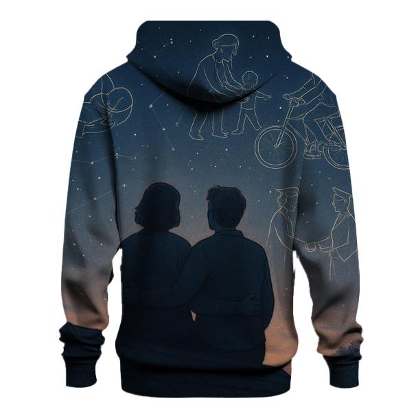 Time Constellations Of Her Memories embroidered hoodies