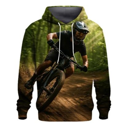 Mountain Biking Forest Rush graphic hoodies